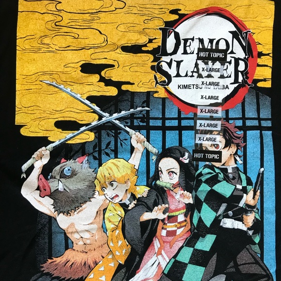 NWT Black Demon Slayer Anime Men’s T-Shirt, Sz XL - Picture 8 of 9